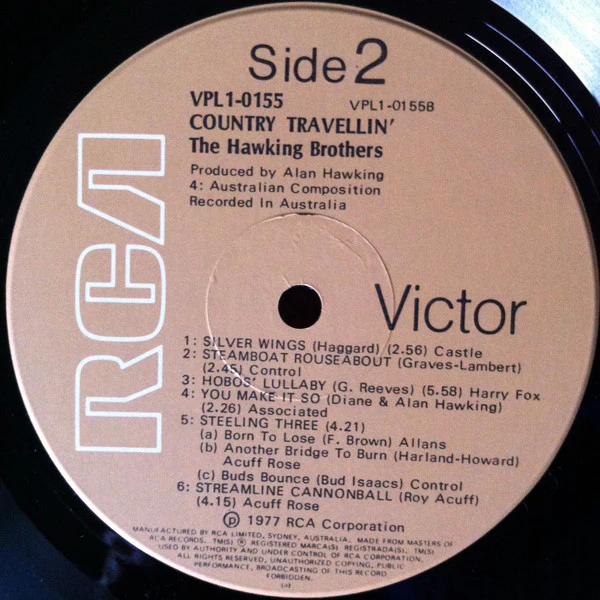 The Hawking Brothers – Country Travellin' (VG+/VG+) – LP, AU 1977 - Image 7