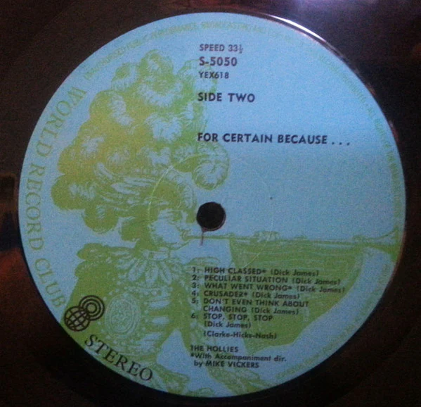 The Hollies – For Certain Because... (VG+/VG+) – LP, AU 1972 - Image 4
