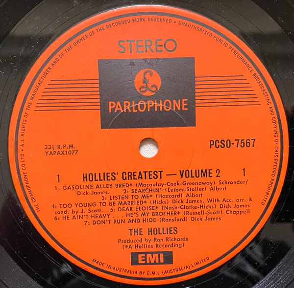 The Hollies – Hollies' Greatest Vol. 2 (VG+/VG) – LP, AU 1972 - Image 3