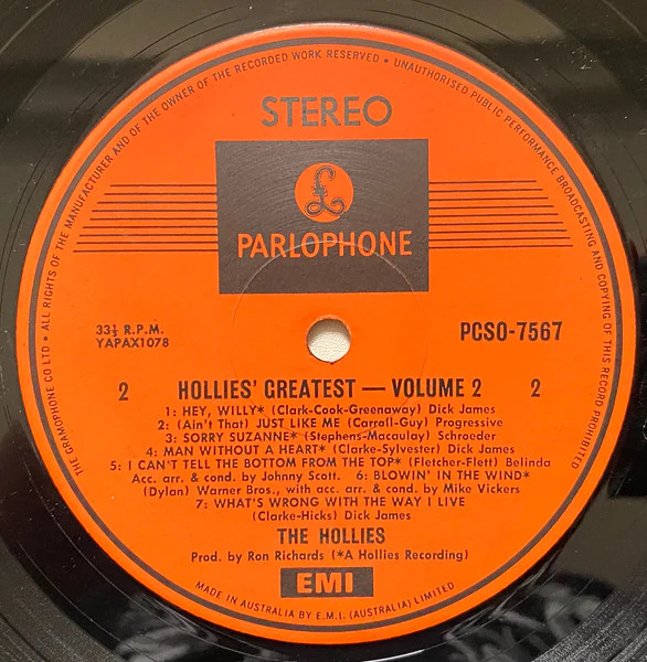 The Hollies – Hollies' Greatest Vol. 2 (VG+/VG) – LP, AU 1972 - Image 4