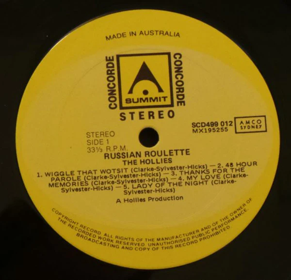 The Hollies – Russian Roulette (VG+/VG+) – LP, AU 1980 - Image 3