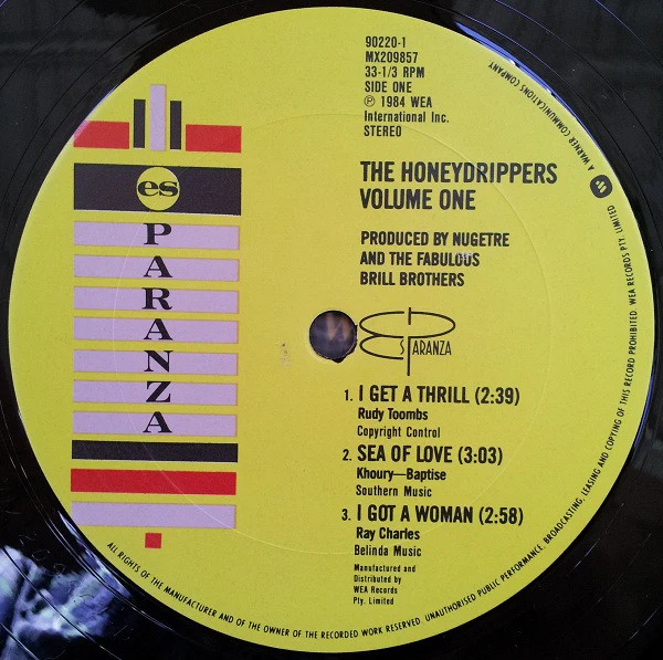 The Honeydrippers – Volume One (E/VG+) – 12", AU 1984 - Image 3
