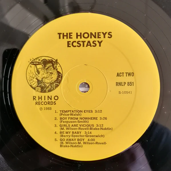 The Honeys – Ecstasy (E/E) – LP, US 1983 - Image 4