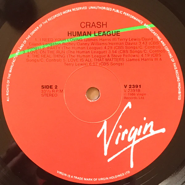 The Human League – Crash (VG+/VG) – LP, AU 1986 - Image 4