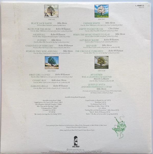 The Incredible String Band – Seasons They Change (VG/VG) – 2xLP, AU 1976 - Image 3