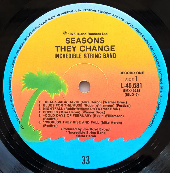 The Incredible String Band – Seasons They Change (VG/VG) – 2xLP, AU 1976 - Image 4