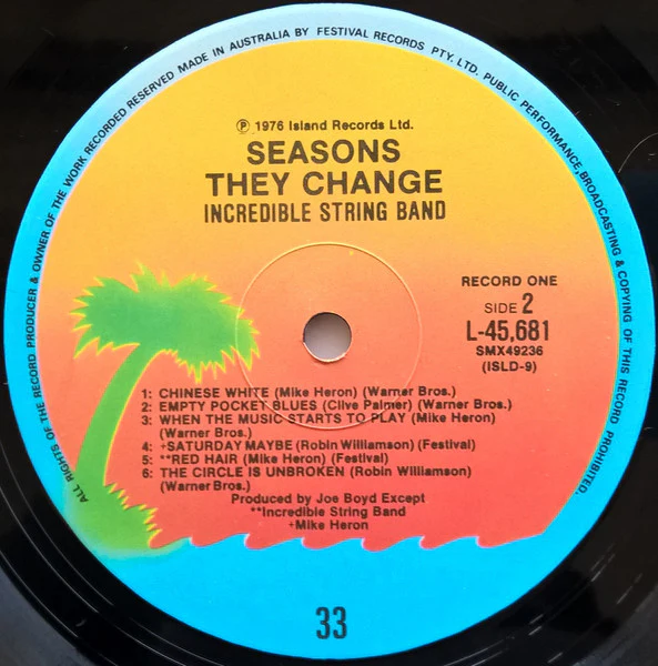 The Incredible String Band – Seasons They Change (VG/VG) – 2xLP, AU 1976 - Image 5