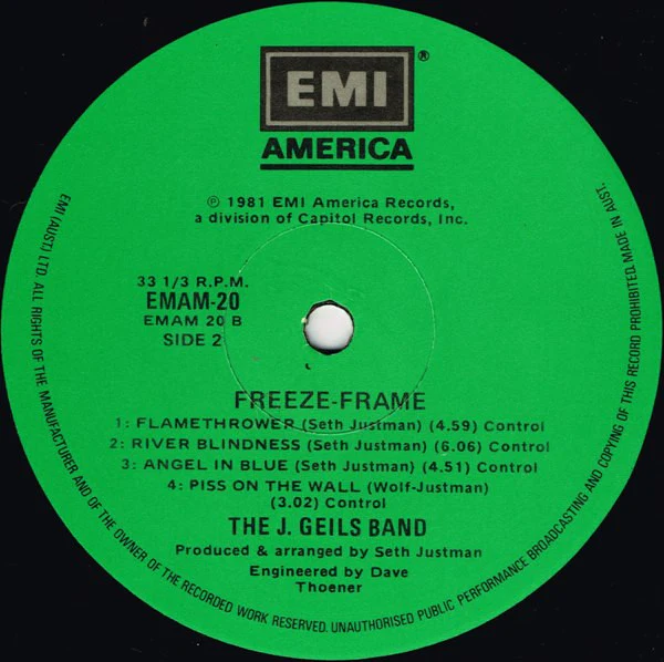 The J. Geils Band – Freeze-Frame (VG/VG+) – LP, AU 1981 - Image 4