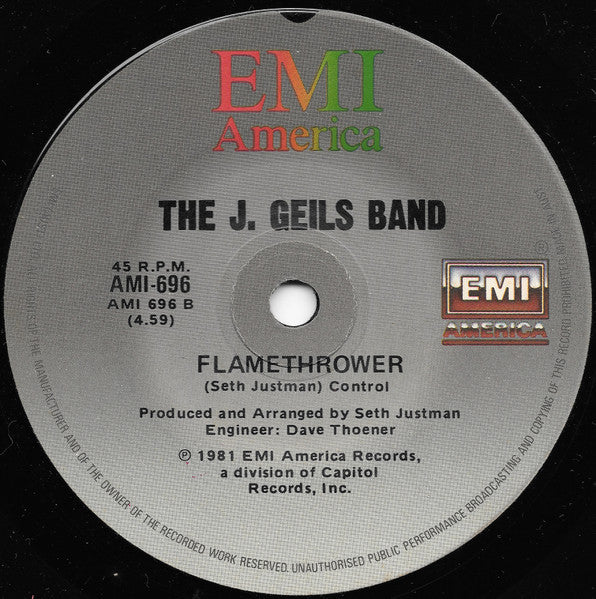 The J. Geils Band – Freeze-Frame (VG/Generic) – 7", AU 1981 - Image 2