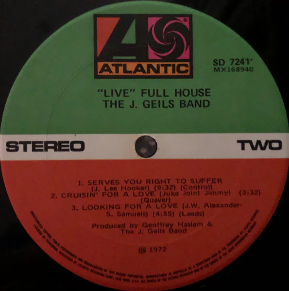 The J. Geils Band – "Live" Full House (VG+/VG+) – LP, AU 1972 - Image 4