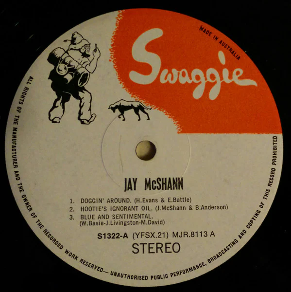The Jay McShann All Stars – Going To Kansas City (VG/VG+) – LP, AU 1972 - Image 3
