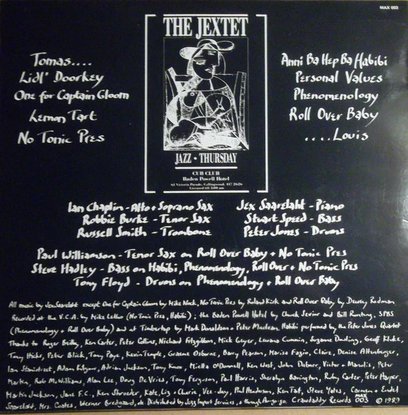 The Jextet – Jextet (VG+/VG+) – LP, AU 1989 - Image 2