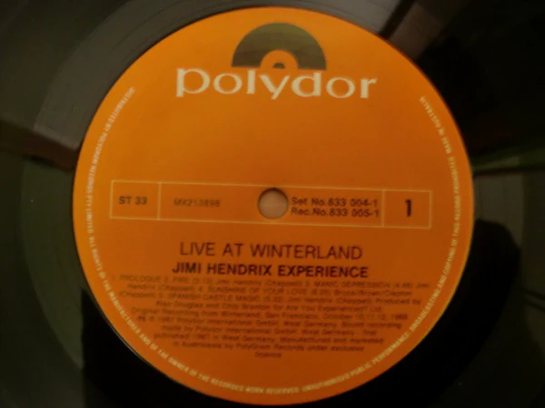 The Jimi Hendrix Experience – Live At Winterland (VG+/E) – 2xLP, AU 1987 - Image 3