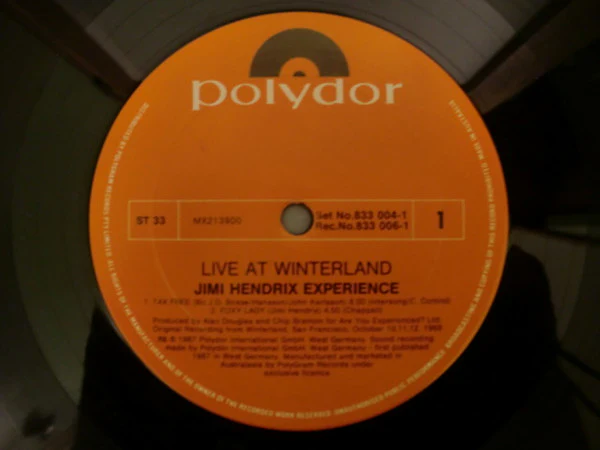 The Jimi Hendrix Experience – Live At Winterland (VG+/E) – 2xLP, AU 1987 - Image 5