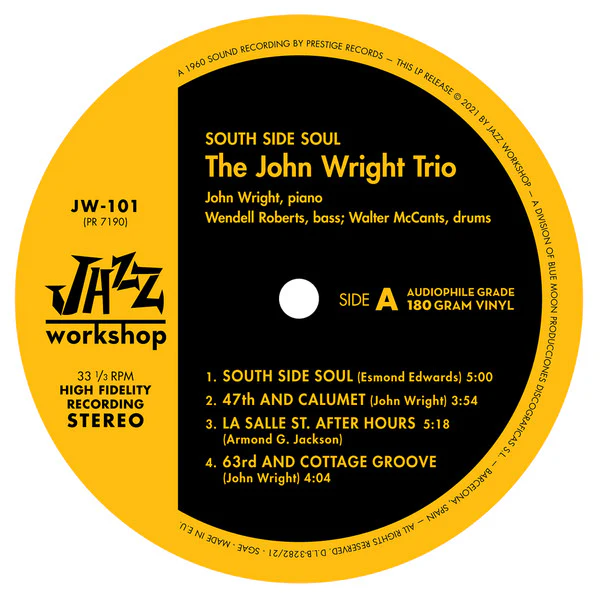 The John Wright Trio – South Side Soul (VG+/VG+) – LP, ES 2021 - Image 2