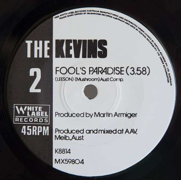The Kevins – Romeo Romeo / Fools Paradise (E/VG) – 7", AU 1982 - Image 4