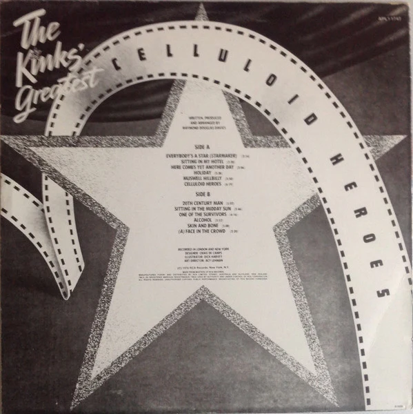 The Kinks – Celluloid Heroes - The Kinks' Greatest (VG/VG) – LP, AU 1976 - Image 2