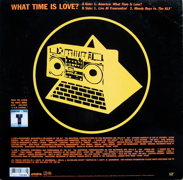 The KLF – What Time Is Love? (VG+/VG+) – 12", US 1991 - Image 2