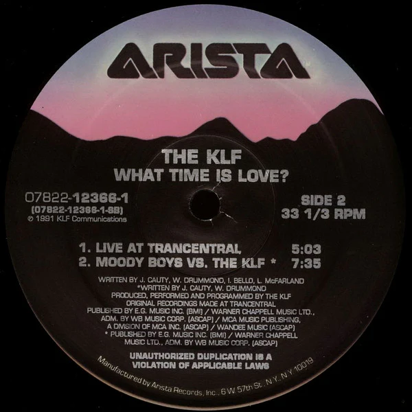 The KLF – What Time Is Love? (VG+/VG+) – 12", US 1991 - Image 4
