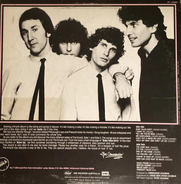 The Knack – ...But The Little Girls Understand (VG+/G+) – LP, AU 1980 - Image 2