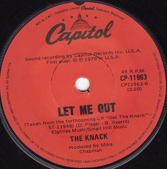 The Knack – My Sharona (VG+/Generic) – 7", AU 1979 - Image 2