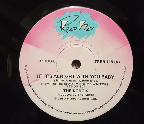 The Korgis – If It's Alright With You Baby (E/VG+) – 7", AU 1980 - Image 3