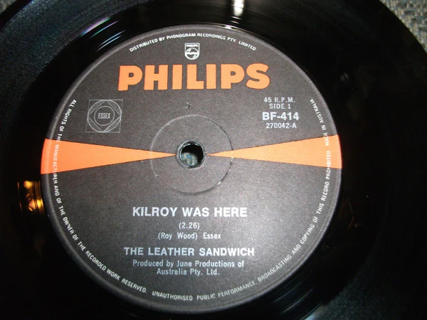 The Leather Sandwich – Kilroy Was Here (VG+/Generic) – 7", AU 1968 - Image 3
