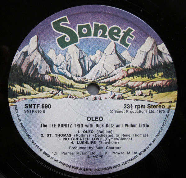 The Lee Konitz Trio – Oleo (VG/VG) – LP, UK - Image 4