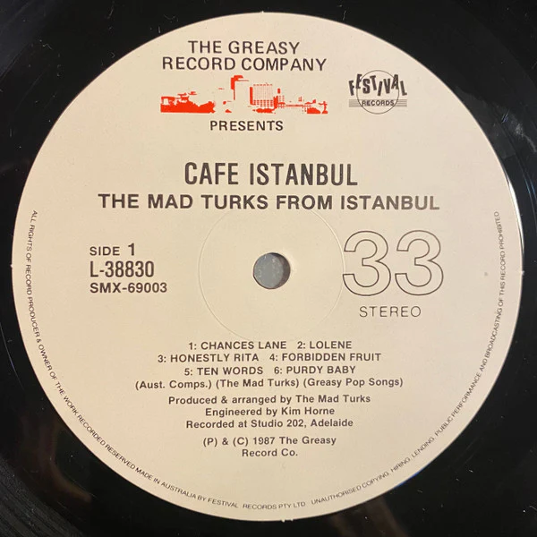 The Mad Turks From Istanbul – Cafe Istanbul (VG/VG+) – LP, AU 1987 - Image 3