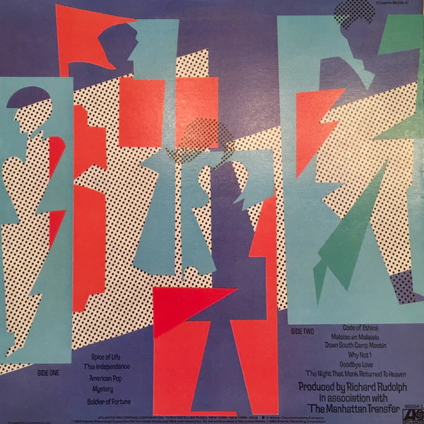 The Manhattan Transfer – Bodies And Souls (VG+/VG+) – LP, AU 1983 - Image 2