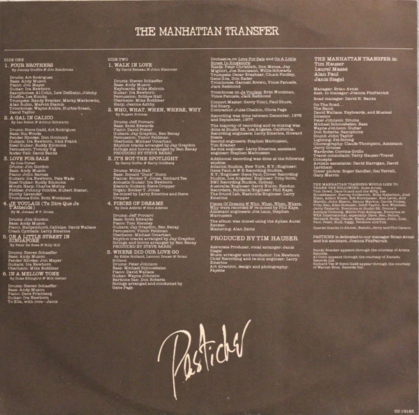 The Manhattan Transfer – Pastiche (VG/VG) – LP, AU 1978 - Image 3