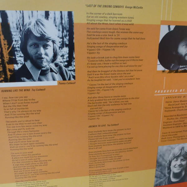 The Marshall Tucker Band – Running Like The Wind (VG+/VG+) – LP, AU 1979 - Image 2