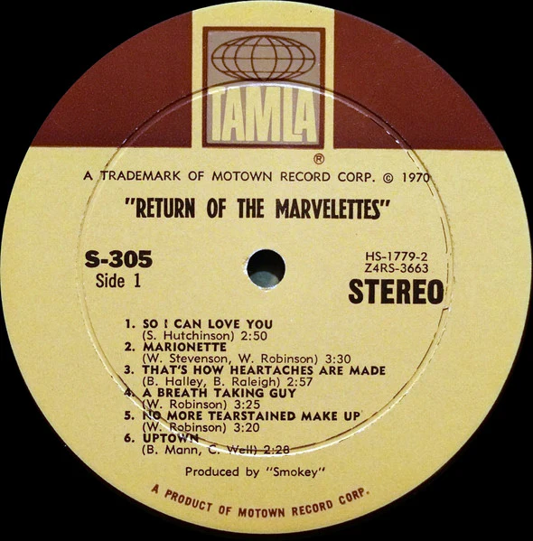 The Marvelettes – The Return Of The Marvelettes (VG/VG) – LP, US 1970 - Image 2