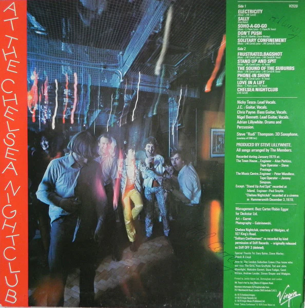 The Members – At The Chelsea Nightclub (VG+/VG+) – LP, UK 1979 - Image 2