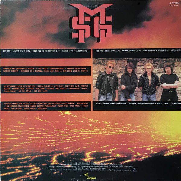 The Michael Schenker Group – Assault Attack (VG/VG+) – LP, AU 1982 - Image 2