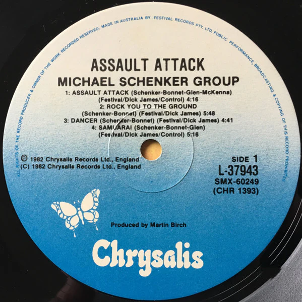 The Michael Schenker Group – Assault Attack (VG/VG+) – LP, AU 1982 - Image 3