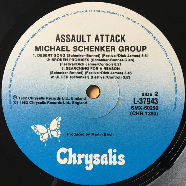 The Michael Schenker Group – Assault Attack (VG/VG+) – LP, AU 1982 - Image 4