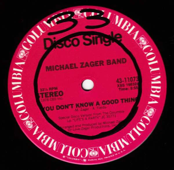 The Michael Zager Band – You Don't Know A Good Thing (VG+/Generic) – 12", US 1978