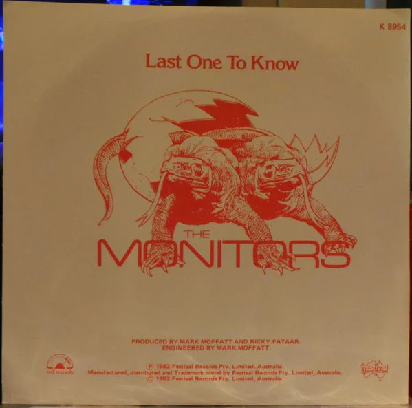 The Monitors – Having You Around Me (VG+/VG+) – 7", AU 1982 - Image 2