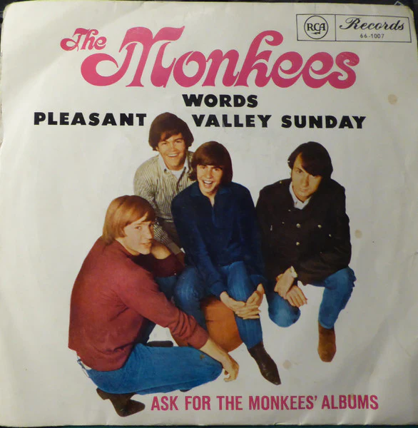The Monkees – Pleasant Valley Sunday / Words (VG/VG) – 7", AU 1967