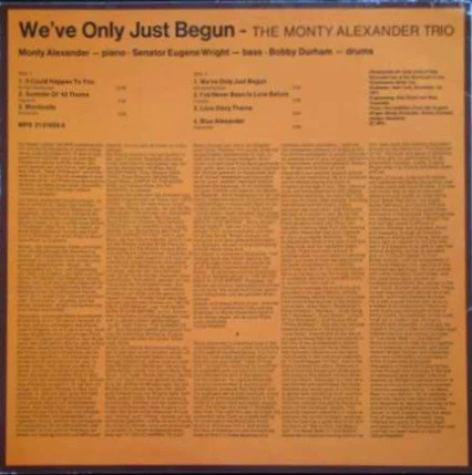 The Monty Alexander Trio – We've Only Just Begun (E/VG+) – LP, DE 1973 - Image 2