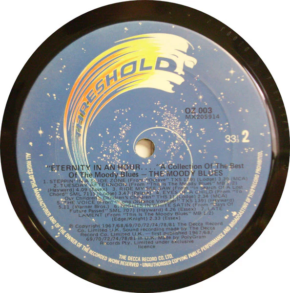 The Moody Blues – Eternity In An Hour....A Collection Of The Best Of The Moody Blues (VG/VG) – LP, Australasia 1981 - Image 4