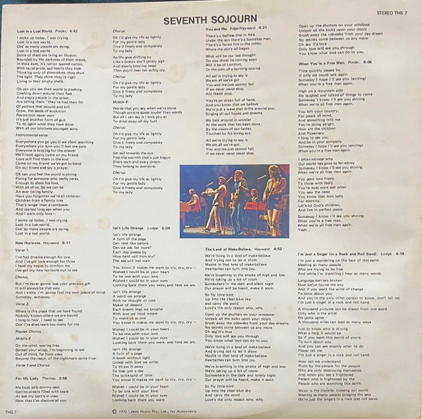 The Moody Blues – Seventh Sojourn (VG+/VG+) – LP, AU 1972 - Image 5