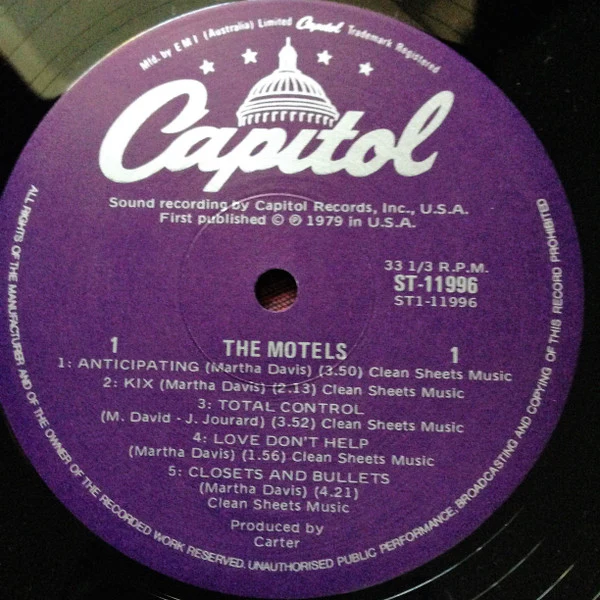 The Motels – Motels (VG+/VG) – LP, AU 1979 - Image 5