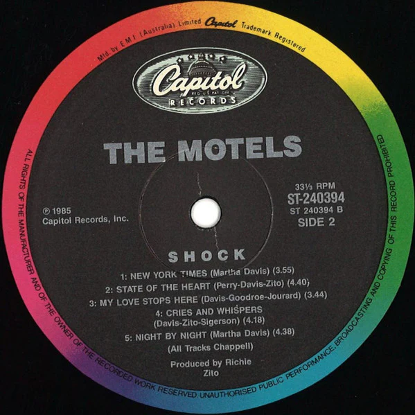 The Motels – Shock (VG+/VG+) – LP, AU 1985 - Image 4