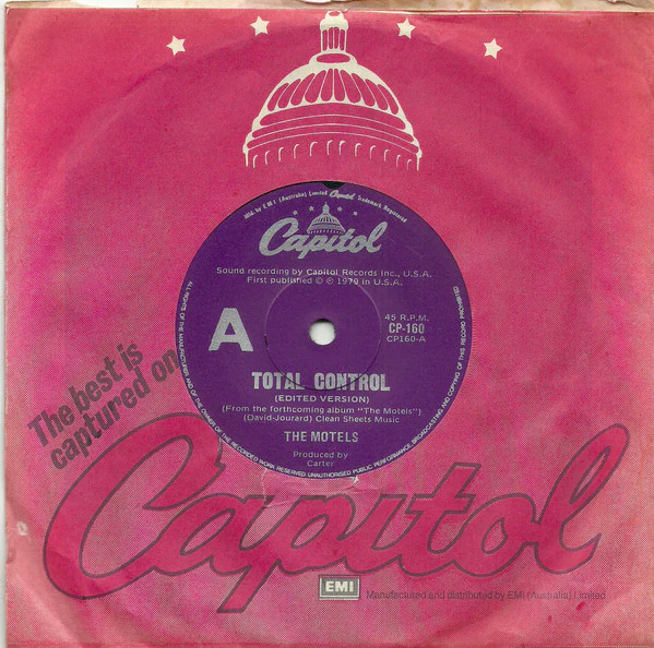 The Motels – Total Control (VG/Generic) – 7", AU 1979 - Image 2