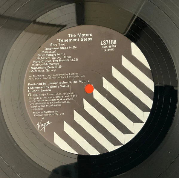 The Motors – Tenement Steps (VG+/VG+) – LP, AU 1980 - Image 6