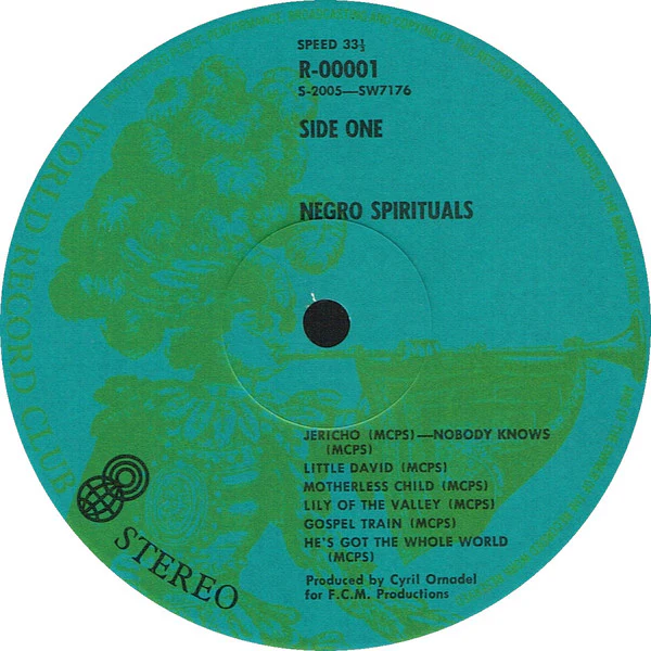 The New World Show Orchestra, The Linden Singers, George Browne, Martin Lawrence, Isabelle Lucas, Geoffrey Taylor – Negro Spirituals (VG+/VG+) – LP, AU 1977 - Image 3