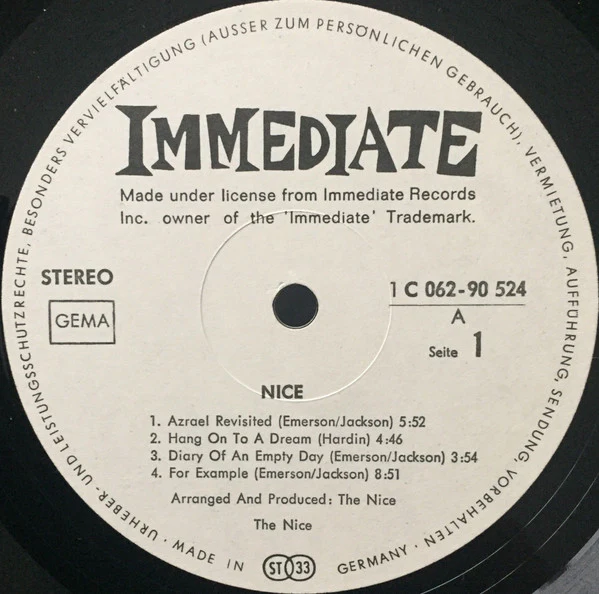 The Nice – Nice (VG/VG+) – LP, DE 1969 - Image 5