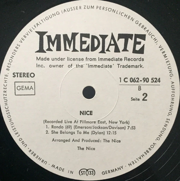 The Nice – Nice (VG/VG+) – LP, DE 1969 - Image 6